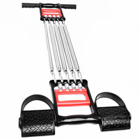 Appareil de fitness multifonction Finger Exerciser Exerciseur de poitrine à 5 ressorts avec pédale
