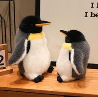 Peluche pingouin noir mignon, jouet en peluche pour bébés et enfants, poupée câline pour dormir, cadeau de vacances