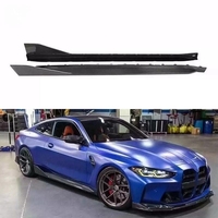 Jupes latérales en carbone de qualité supérieure style MP pour BMW M3 M4 G80 G82 G83, lèvres de jupes latérales pour voitures décapotables, kit de carrosserie, lèvre de conversion