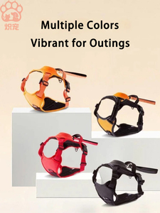 Conjunto de arnés y collar de correa para perros ajustable de alta calidad, respetuoso con el medio ambiente, superventas, con materia prima Premium para exteriores para perros y Mascotas - Product Image 4