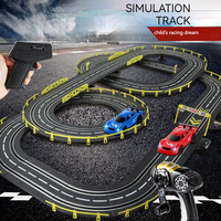 Circuit de Course Électrique à Grande Vitesse, Jeu de Pistes Slot pour Deux Joueurs, Kit de Course avec 2 Voitures, Pistes Longues en Boucle de 21,2 m pour Garçons