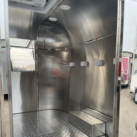 Carrito de Comida Móvil de Acero Inoxidable para Barbacoa y Comida Callejera con Servicio de Dulces y Papas Fritas, Resistente al Óxido, con GPS, Nueva Unidad Comercial