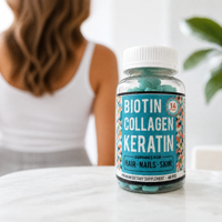 Gummies à la biotine, au collagène et à la kératine