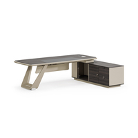Grande table de direction ergonomique en palissandre moderne de luxe Table de bureau pour directeur général Meubles de bureau