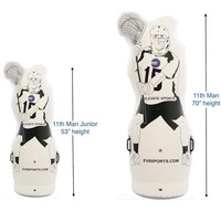 Cible de gardien de lacrosse gonflable avec mannequin défenseur pour le tir de précision, les exercices de dérobage et l'entraînement au but