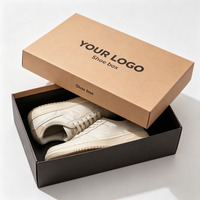 Boîte à chaussures personnalisée écologique en papier kraft avec couvercle et base de luxe gaufrés pour l'emballage de chaussures