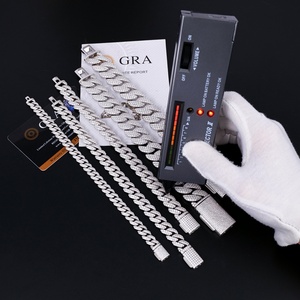 XINGYUEGEM Vente en gros Bracelet en argent sterling 925 avec chaîne à maillons pleine de diamants de 8 mm 7 pouces, bracelet en moissanite cubain, bijoux fins, bracelets pour cadeau - Product Image 3