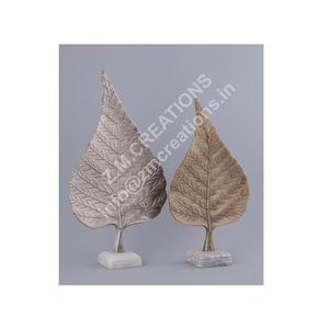 Vente chaude Élégante Feuille D'or Sculpture Marbres Moderne Abstrait Accent pour La Décoration Intérieure De Noël Base En Métal avec Motif De Plante - Product Image 1