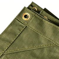 Bâche en toile enduite de cire, résistante, imperméable, résistante aux UV, avec œillets antirouille pour camion, tente, toit, camping et usage industriel