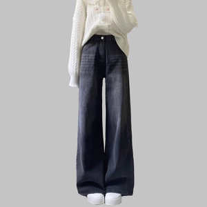 <span class=keywords><strong>Jeans</strong></span> mode d'été pour femmes <span class=keywords><strong>Jeans</strong></span> décontractés taille haute pour femmes <span class=keywords><strong>Jeans</strong></span> jambes larges jambes droites pour petites femmes - Product Image 2