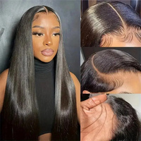 Wig Rambut Asli Brasil Grosir, Wig Rambut Asli Hd Full Lace, Wig Hd Lace Frontal Tanpa Lem untuk Wanita Kulit Hitam dari Vendor