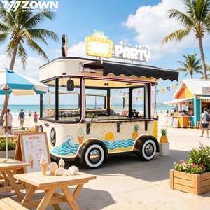 Stainless Steel Folding Food Cart Portable Street Food Cart for Night Market Kiosk - Product Image 1