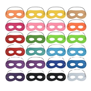 B149 OEM Bán Buôn Siêu Anh Hùng Cảm Thấy Mắt Nửa Mặt Nạ Bên Trẻ Em Đồ Chơi Đàn Hồi Ribbon Đảng Masquerade Halloween Nhiều Màu Ninja Mặt Nạ - Product Image 2