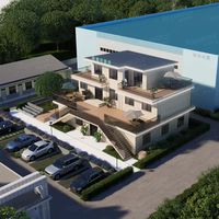 Typhoon-Construction préfabriquée imperméable résistante de cadre en acier renforcé de Chambre de villa