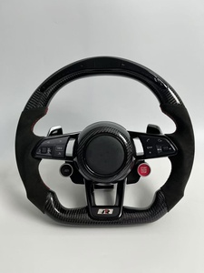 พวงมาลัยแอลอีดีคาร์บอนไฟเบอร์พร้อมแป้นเปลี่ยนเกียร์สำหรับ VW Golf GTI 7 7.5 7,5 Mk7 <span class=keywords><strong>7R</strong></span> R Mk7r <span class=keywords><strong>Audi</strong></span> A3 8V Jetta Tiguan อุปกรณ์เสริม - Product Image 4