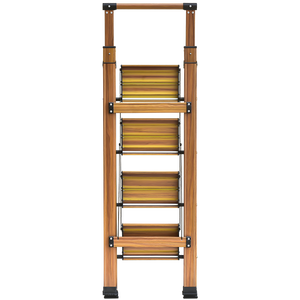 บันไดไม้อะลูมิเนียมอเนกประสงค์พับได้บันไดสีดำสำหรับใช้ในครัวเรือน4ขั้นตอน - Product Image 6