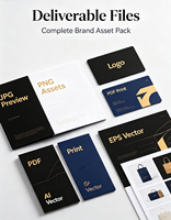 Paquete de Diseño de Identidad Visual de Marca Completa Personalizada, Consulta de Planificación + Tarjeta con Logotipo, Imagen de Comercio Electrónico, Gráfico Vectorial Integrado