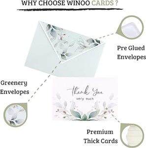 Carte personnalisée Enveloppe vert sauge cartes <span class=keywords><strong>de</strong></span> remerciement avec enveloppes cartes vierges pour mariage douche nuptiale bébé Fune - Product Image 3