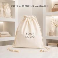 Sacs en coton mousseline personnalisés avec logo imprimé OEM, pour cadeaux, bougies artisanales, emballage de sacs à main, sacs à poussière en calicot recyclables et biologiques avec cordon de serrage
