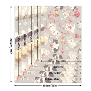 Christmas Cats <b>Plush</b> Throw <b>Blanket</b> Rectangular Anti-Pilling Home Decor Winter Style Printed Soft <b>Blanket</b> - Product Image 5