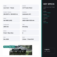 2026 ISUZU mu-X JinYue SUV 7 Kursi 2.0T Bensin 8AT 4WD LHD SUV Keluarga Ekspor Dari China Stok Tersedia