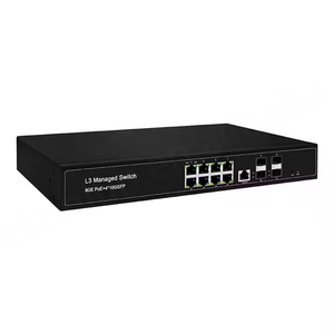 Zikun dernier commutateur géré PoE 8 ports ZC-S1300WP-8G-4S + 10G liaison montante 4SFP + 8GE L3 équipement à fibre optique - Product Image 6