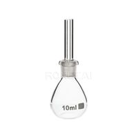 RONGTAI Pycnomètre à gaz de laboratoire Fournisseurs chinois 25ml Boro 3.3 Bouteille à gravité spécifique en verre de laboratoire