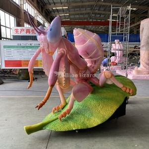 Zigong lézard bleu personnaliser <span class=keywords><strong>la</strong></span> décoration de parc de grande taille simuler des insectes animatroniques <span class=keywords><strong>orchidée</strong></span> <span class=keywords><strong>mante</strong></span> pour l'exposition - Product Image 2