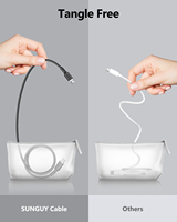 Cable USB C SUNGUY, Cable de Carga Rápida de 100 W, Cable de Transferencia de Datos de Silicona, Cable de Datos para Teléfono Móvil