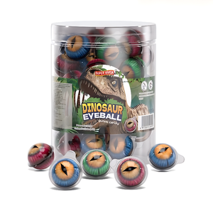 Halal drôle dinosaure globe oculaire Halloween Festival Eye Gummy Candy With Jam Eye Balls 4D Soft Candy - Product Image 2