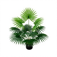 Palmier artificiel en pot avec feuillage de palmier, décoration intérieure en plastique souple pour salon, fleurs artificielles en gros, plantes artificielles