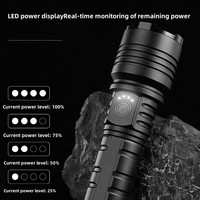 Canglong Blanc Laser LED Éclairage Lampe de Poche Rechargeable Zoomable Extérieur Longue Portée Haute Puissance Ultra-Lumineux pour Camping