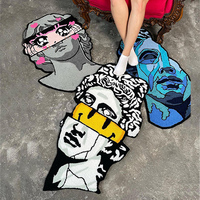 Tapis personnalisé tufté en acrylique et laine, tapis anime, tapis de sol pour la maison, tapis tufté irrégulier fait main par Shoe Bear Designer