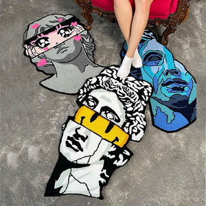 Tùy Chỉnh <span class=keywords><strong>Tufted</strong></span> Acrylic Và Len Thảm Phim Hoạt Hình Thảm Thảm Cho Nhà Giày Gấu Thiết Kế Không Thường Xuyên Tay <span class=keywords><strong>Tufted</strong></span> Thảm - Product Image 4