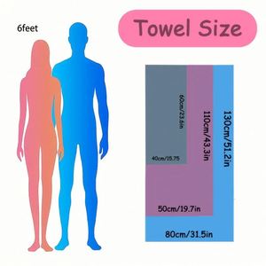 Serviettes de sport et de plage en microfibre à séchage rapide avec logo personnalisé - Légères, douces, respirantes, avec sac de rangement en filet - Product Image 6