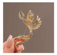 Broche Métallique Haut de Gamme Style Chinois Ethnique Phénix en Parade 2026 pour Femme – Luxe, Sophistication et Distinction, Sublimant les Quatre Saisons