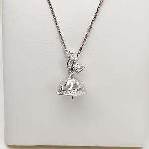 อุปกรณ์ทำเครื่องประดับ DIY ยุโรปและอเมริกา จี้เงินแท้ S925 รูปทรงฮู้ด สำหรับผู้หญิง ไข่มุก 11-13 มม. 763 ชิ้น - Product Image 4