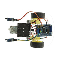 Kit de châssis de voiture robot intelligente OKY5012 2WD avec détecteur infrarouge IR pour éviter les obstacles, pour les expériences éducatives