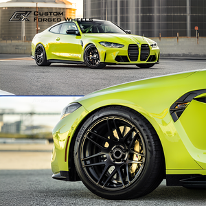 Jantes Drag Pack 17 18 pouces 5x120 5x114.3 5x115 noires à rayons multiples en aluminium forgé sur mesure pour Mustang Shelby Challenger - Product Image 3