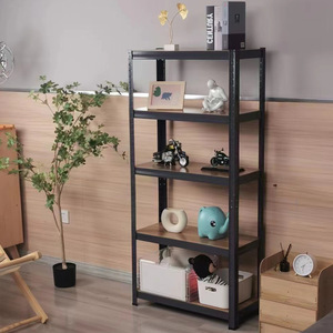 Stainless Steel Multi Tier Shelf Floor Standing Storage Rack For Living Room Industrial Design - Product Image 2