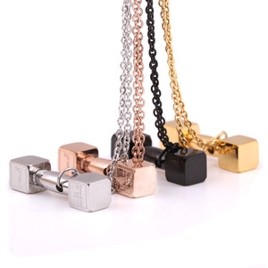 Collar de Acero Inoxidable 304 de 6 mm para Hombre, Colgante Geométrico para Uso Diario, Color Negro, Oro Rosa, Dorado y Acero, BF1157 - Product Image 1