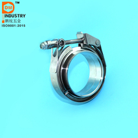 Colliers de serrage en V pour silencieux d'échappement en acier inoxydable, kit de colliers de serrage en V à dégagement rapide de 2,5 pouces et kits de brides mâles et femelles
