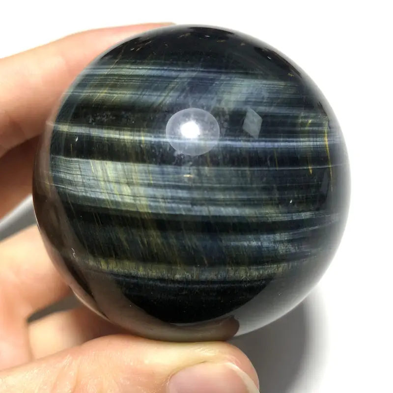Wholesale High Quality Natural Feng Shui Gemstone Blue Tiger Eye Sphere Crystal