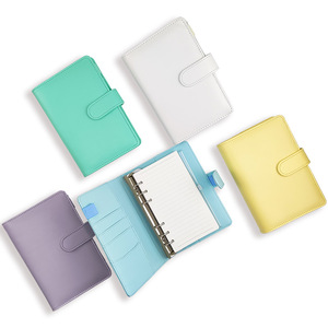 Macaron Loose Leaf Cash <strong>Budget</strong> A5 A6 <strong>Binder</strong> Pu Leather Notebook Wholesale New Product Ideas 2025 Promotional Notebook - Product Image 5