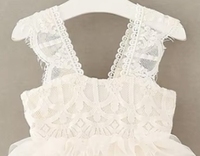 Bébé Fille Robe Nouveau-Né Fille Dentelle Blanche Baptême Baptême À Volants Jupe Anniversaire Mariage 0utfits