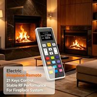 Control Remoto Inalámbrico RF de 21 Teclas Personalizado OEM ODM para Chimenea Eléctrica, Controlador de Calefactor Doméstico de Plástico ABS JCXK