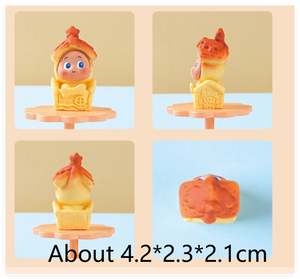 Venta al por mayor de resina tostada pastel sándwich Pizza tartas huevo miniatura casa de muñecas comida niño juego de imitación preescolar supermercado cocina juguete - Product Image 6