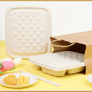 Regali ciotola biodegradabile monouso in fibra di bambù da asporto contenitore per alimenti in polpa Space Party Travel Kitchen Beer Discount Camping - Product Image 5