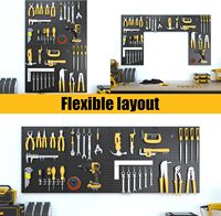 Panneaux de fixation murale métalliques Chenlong (lot de 8) (50 crochets) – Robustes, écologiques, imperméables, couleur personnalisable, montage mural facile, design moderne