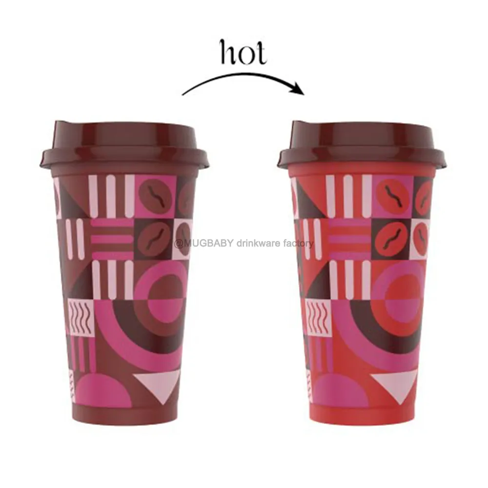 Cà phê Mug các nhà sản xuất màu chanege 16 oz du lịch Mug Set Cà phê ăn được cup để đi
